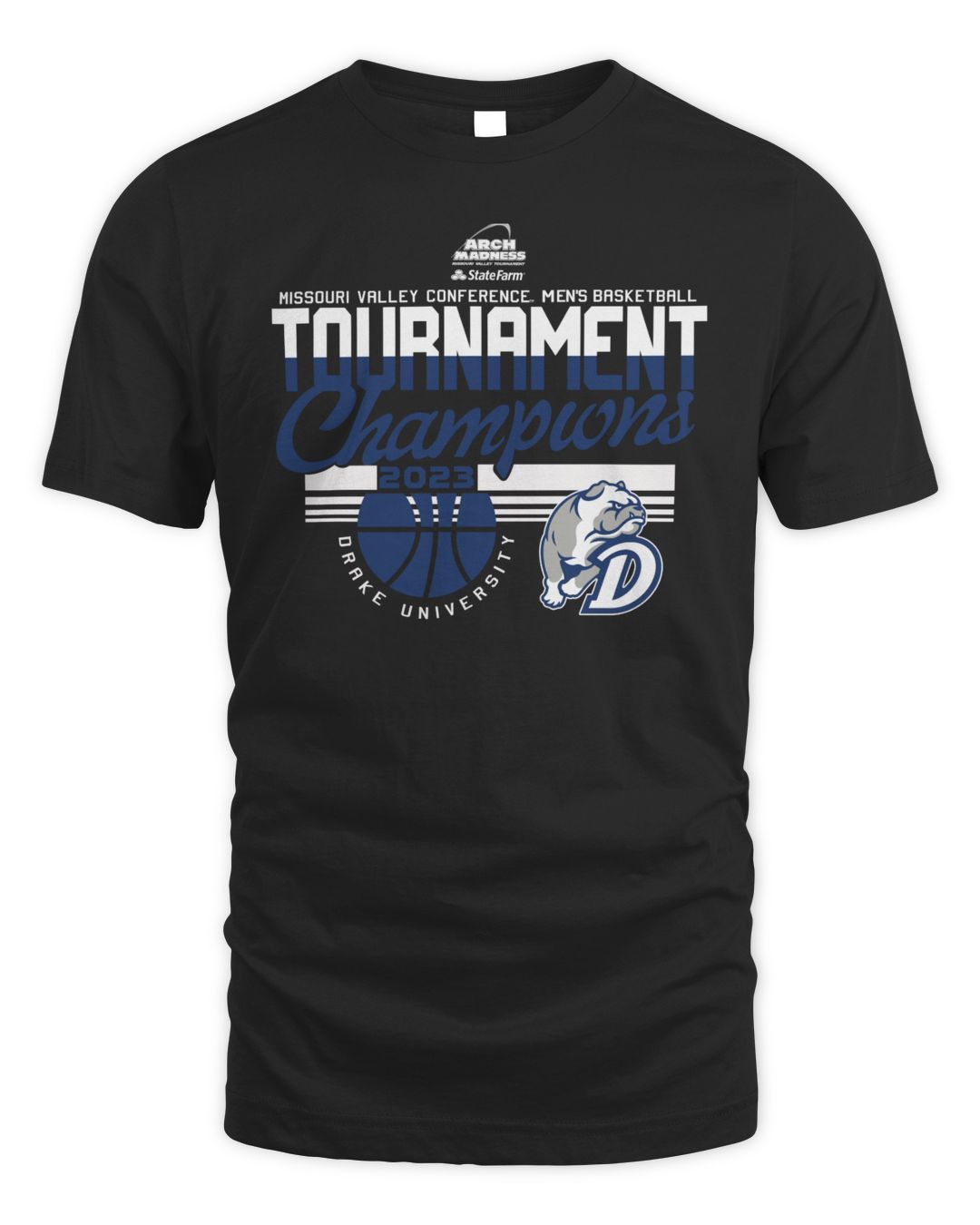 Drake Bulldogs 2023 MVC Men's Basketball Tournament Champions TShirt