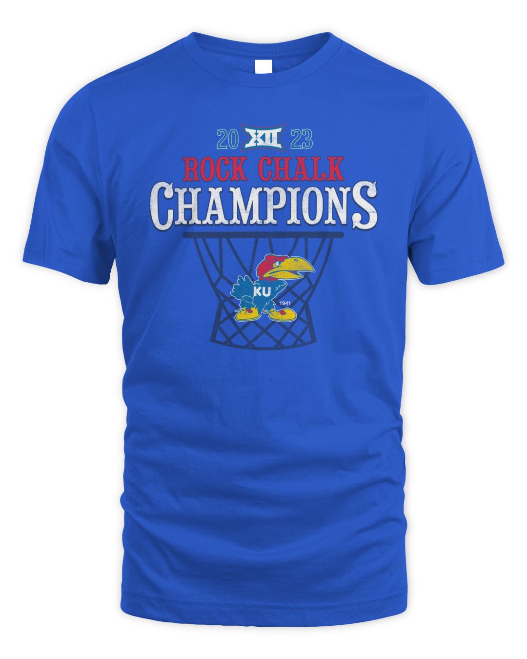 Ku Basketball 2023 Big 12 Rock Chalk Champions T Shirt Goldebase
