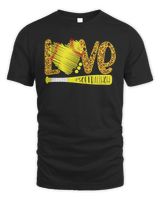love softball mom leopard Unisex Standard T-Shirt black s
