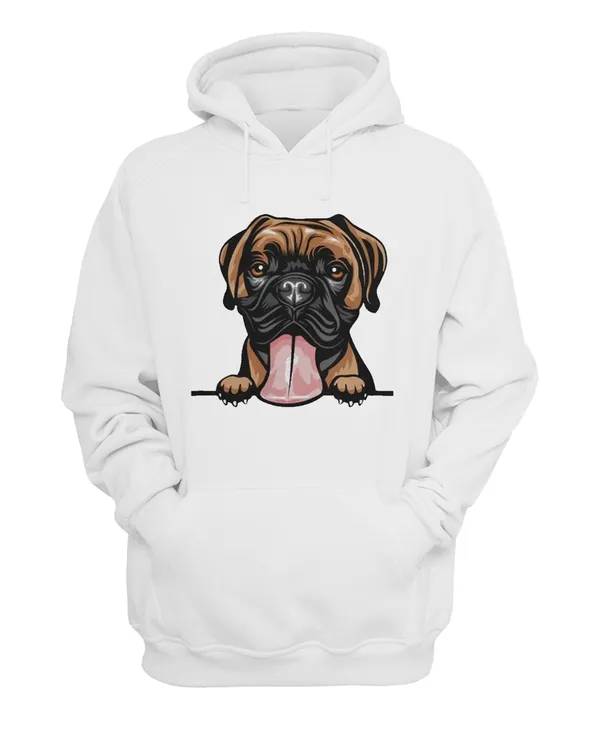 Animal Dog Boxer 8jj 4rf Color Peeking Hoodie